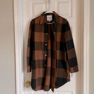 BB DAKOTA brown & black buffalo plaid shirt jacket